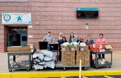 thanksgiving food drop off for ocotillo school families 2023