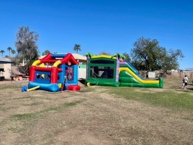 bounce houses