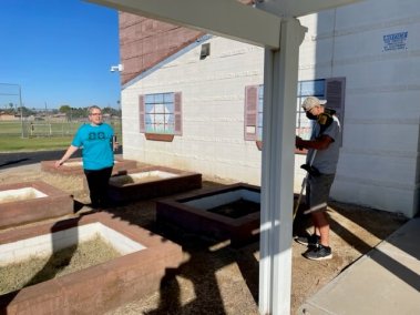 cleaning and prepping garden areas